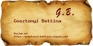 Gosztonyi Bettina névjegykártya