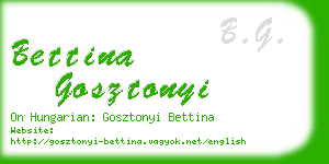 bettina gosztonyi business card